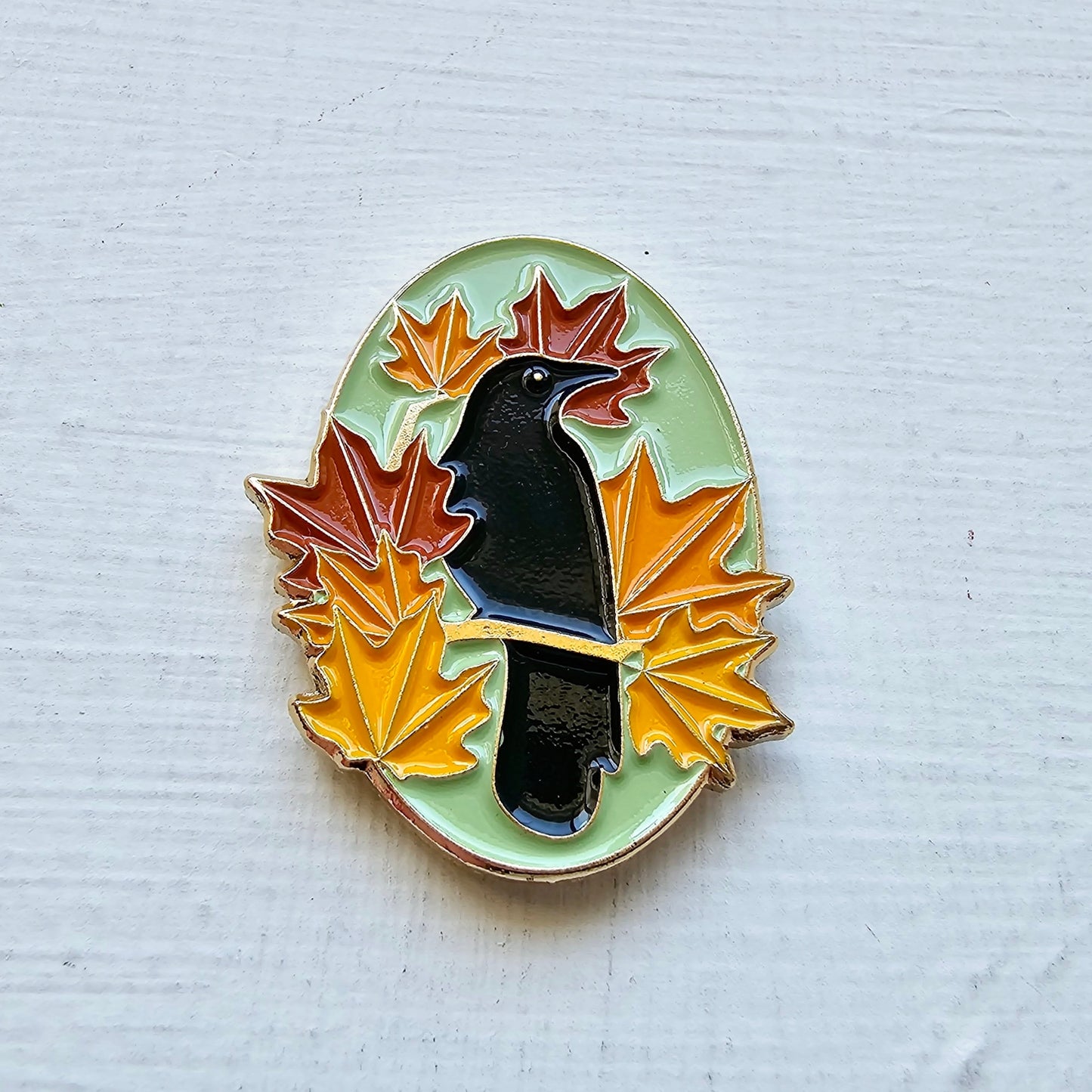 Autumn Crow Needle Minder Magnet