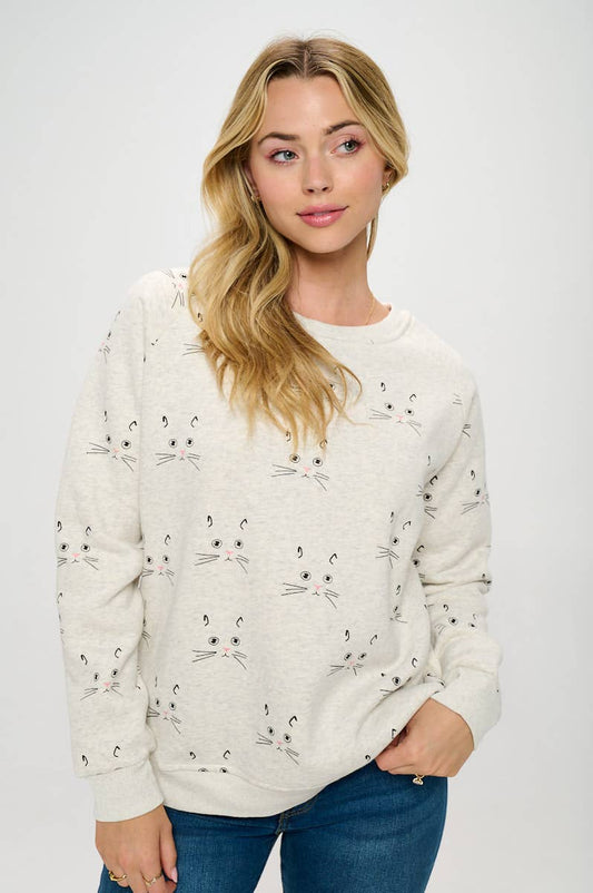 Cat Face Sweatshirt