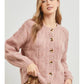 Dusty Rose Cable Cardigan