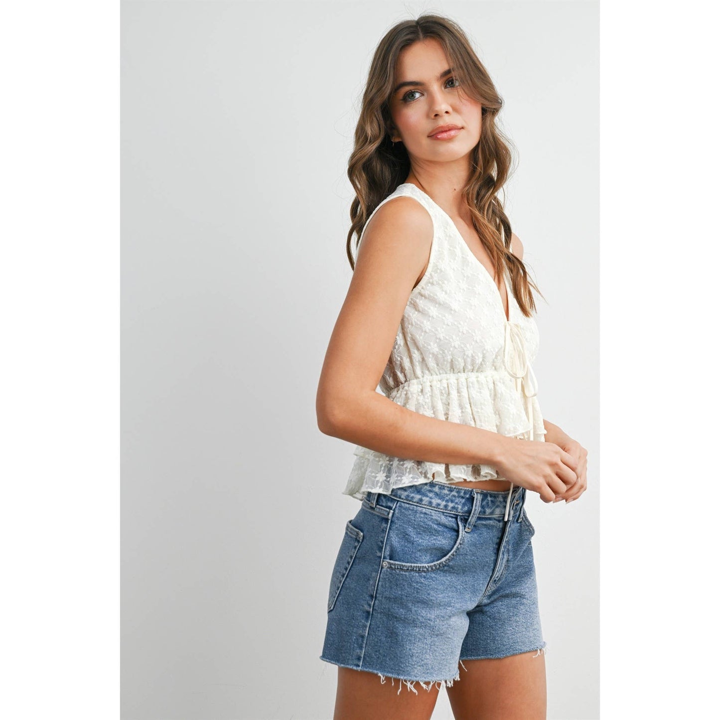 Laura Tiered Ruffle Hem Top