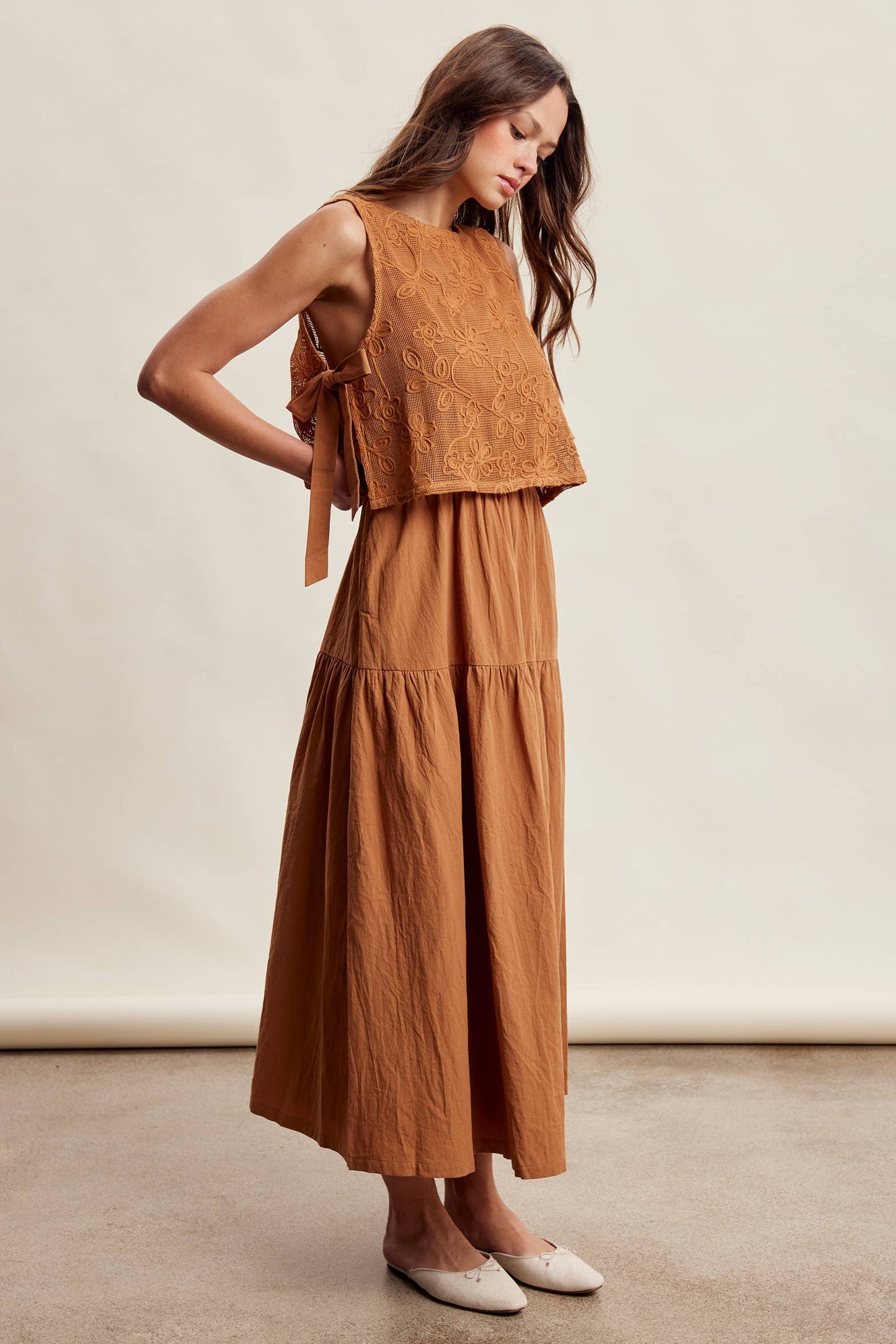 Willows Embroidered Lace Vest