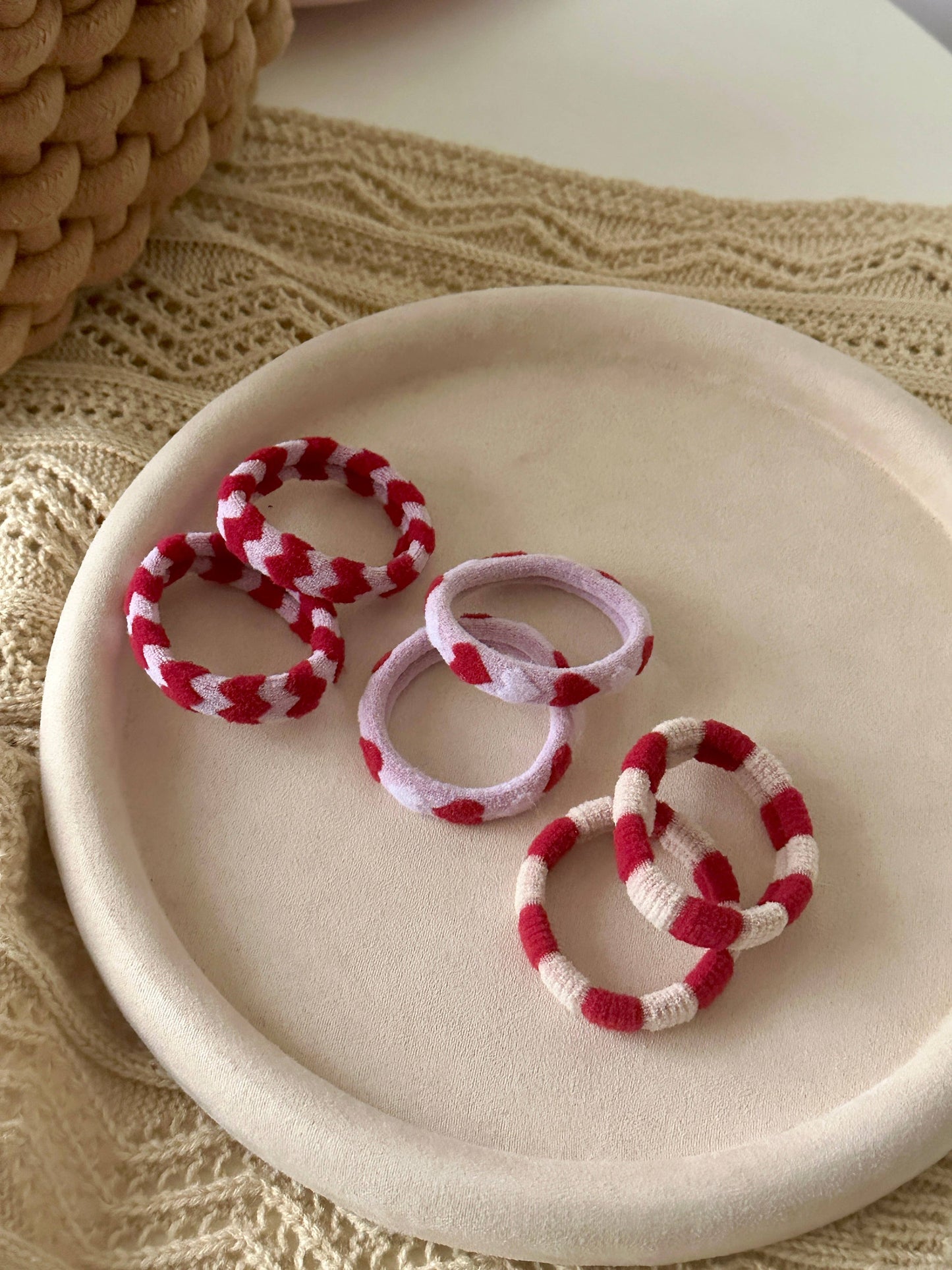 Love Letters Seamless Hair Ties (Set of 6)