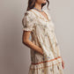 Lana Embroidered Ruffle Cotton Dress