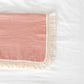 Blush 100% Cotton Fringe Baby Blanket