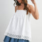 Carmelita Eyelet Trim Cami Top