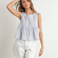Sky Meadow Peplum Top