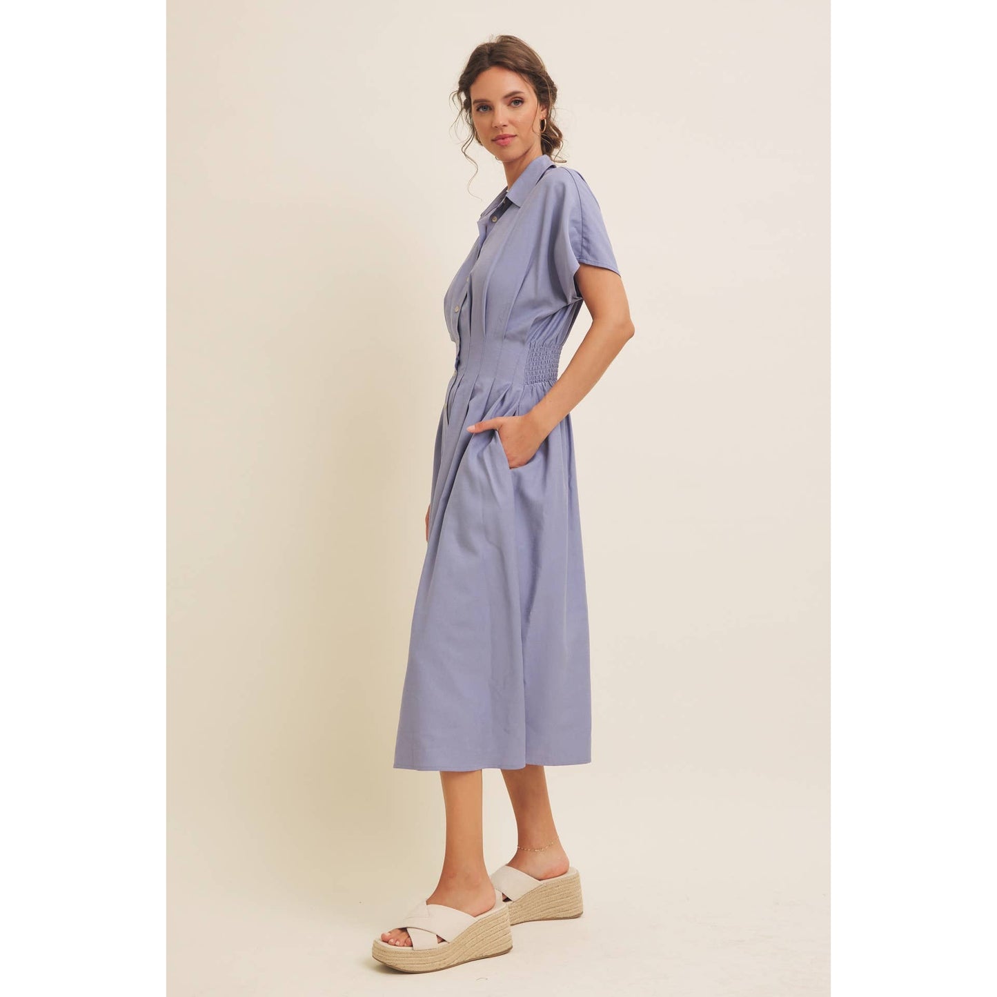 Annabelle Pleated Midi Dress