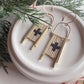 Beaded Ivory Cross Earrings - Free Range and Feral