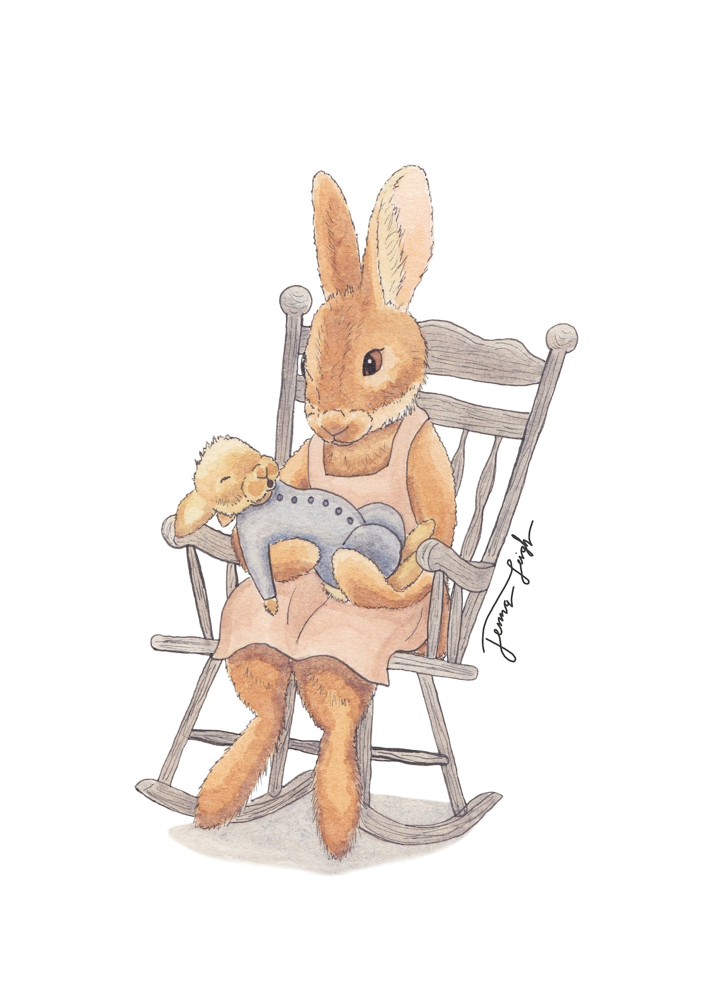 Rock-a-Bye Bunny Print - Jenna Leigh Design Co.