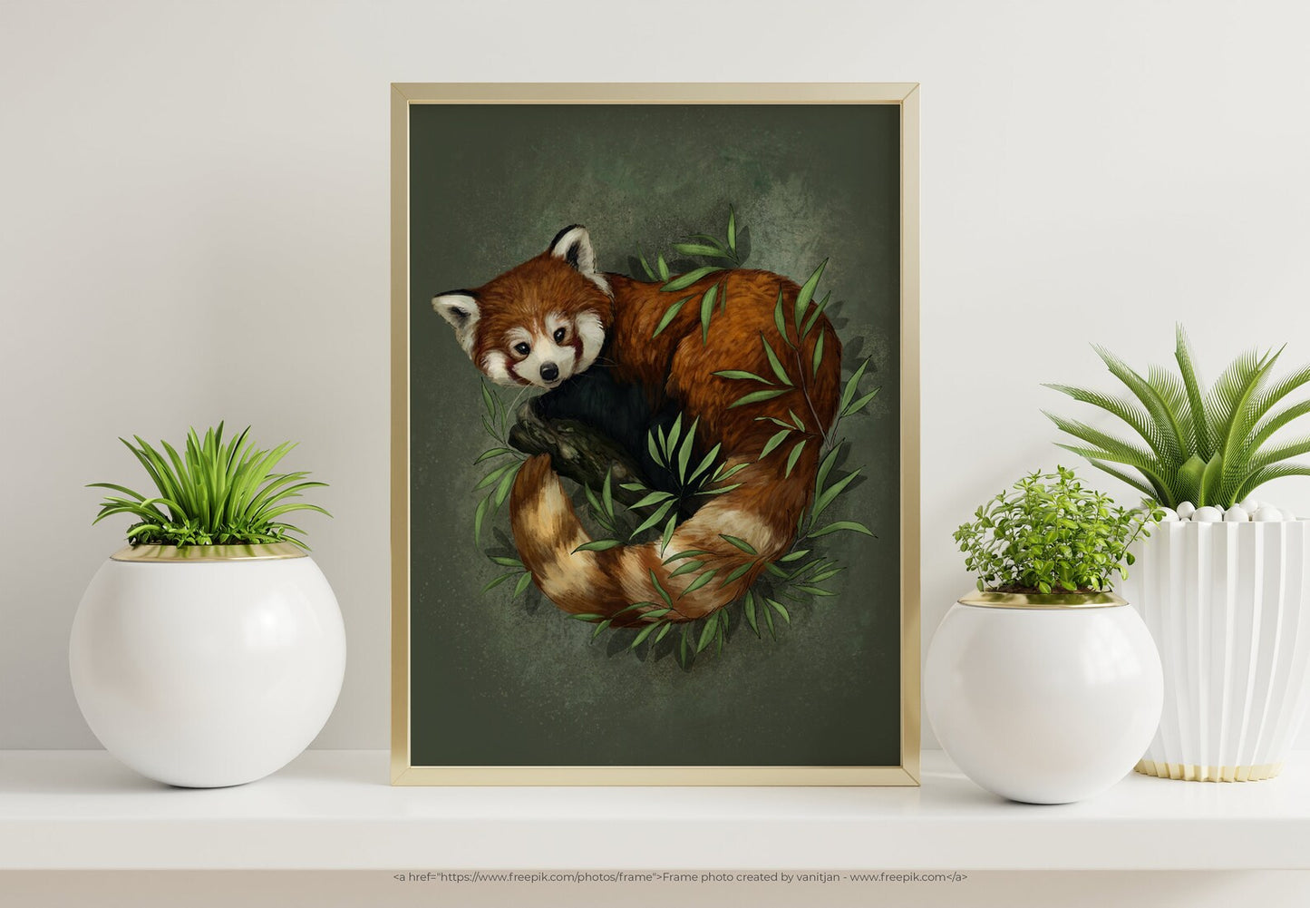 Red Panda Bear Art Print - Joanna Garcia Art