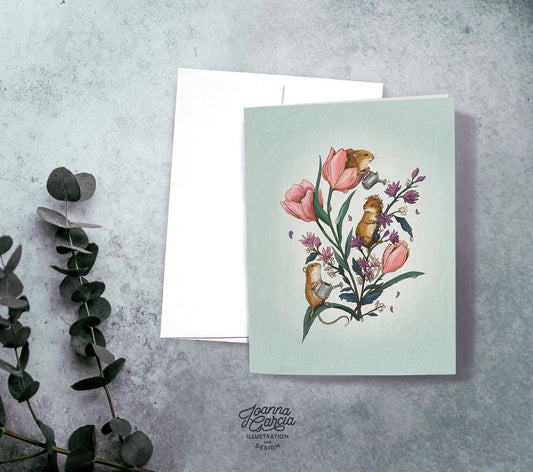 “Little Gardeners” Single Card and Envelope - Joanna Garcia Art