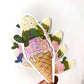 Glitter Ice Cream Turtle Vinyl Sticker - Joanna Garcia Art