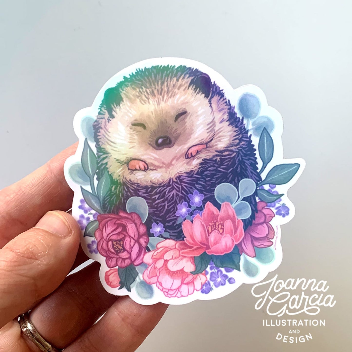 Holographic Hedgehog Vinyl Sticker - Joanna Garcia Art