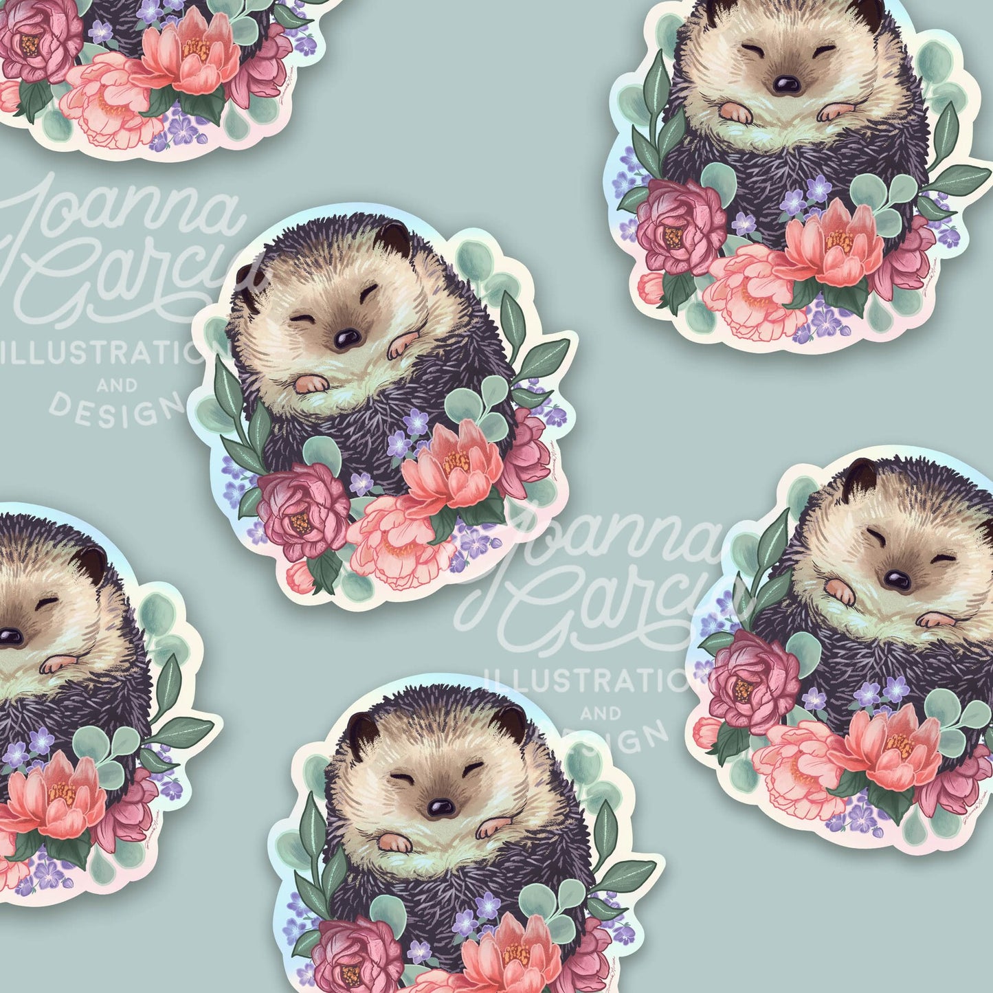 Holographic Hedgehog Vinyl Sticker - Joanna Garcia Art