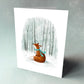 Fox in Snow Greeting Card - Joanna Garcia Art