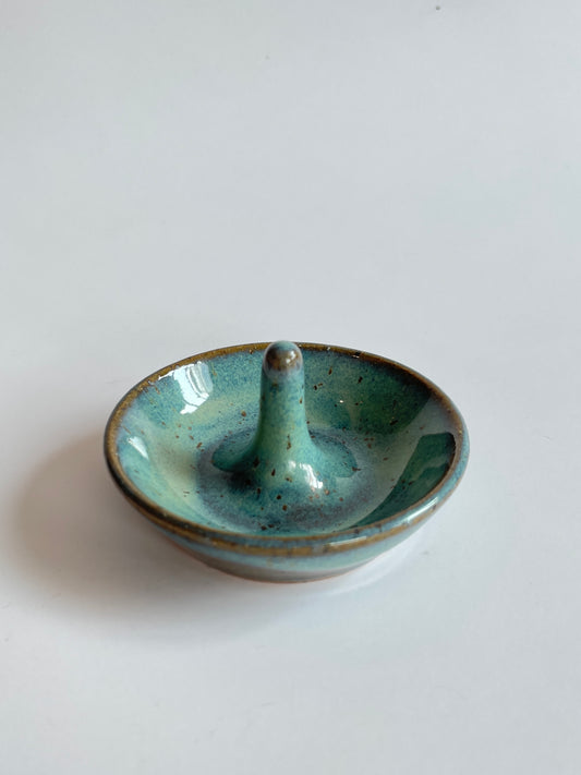 Lagoon Glazed Ring Dish - Trish B Pottery
