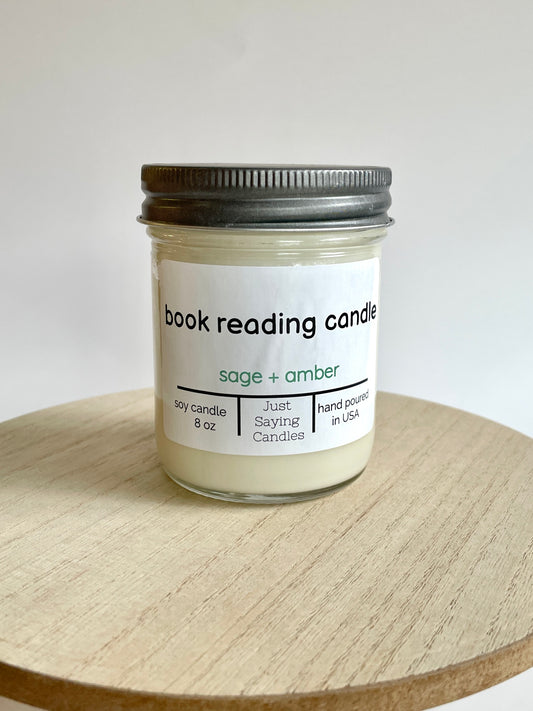 "Book Reading" Soy Candle - The Little Flower Field
