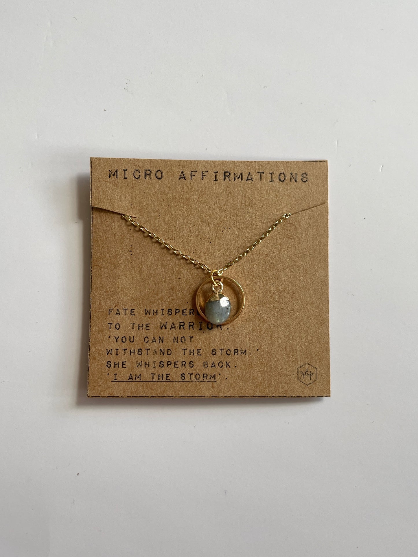 "I Am the Storm" Micro Affirmation Necklace - Ginger and Pickles