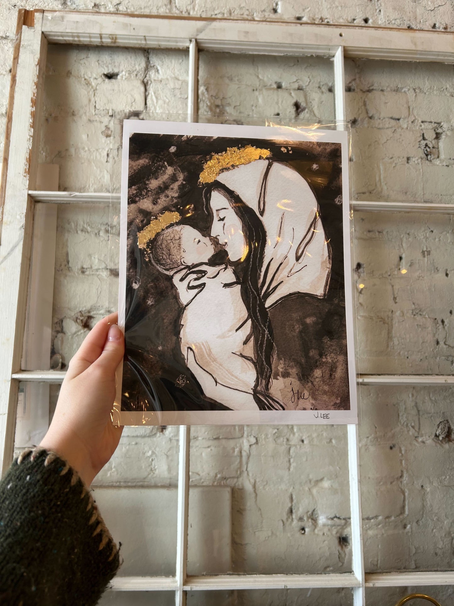 "Mary's Song" Mother and Baby Art Print - J Lee Mancier Art