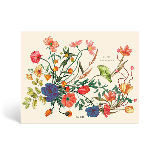 Wild Arrangement Weekly Undated Desk Planner