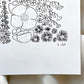 "Virginia in Bloom" Black & White Floral Print - Glasswater Art Co.