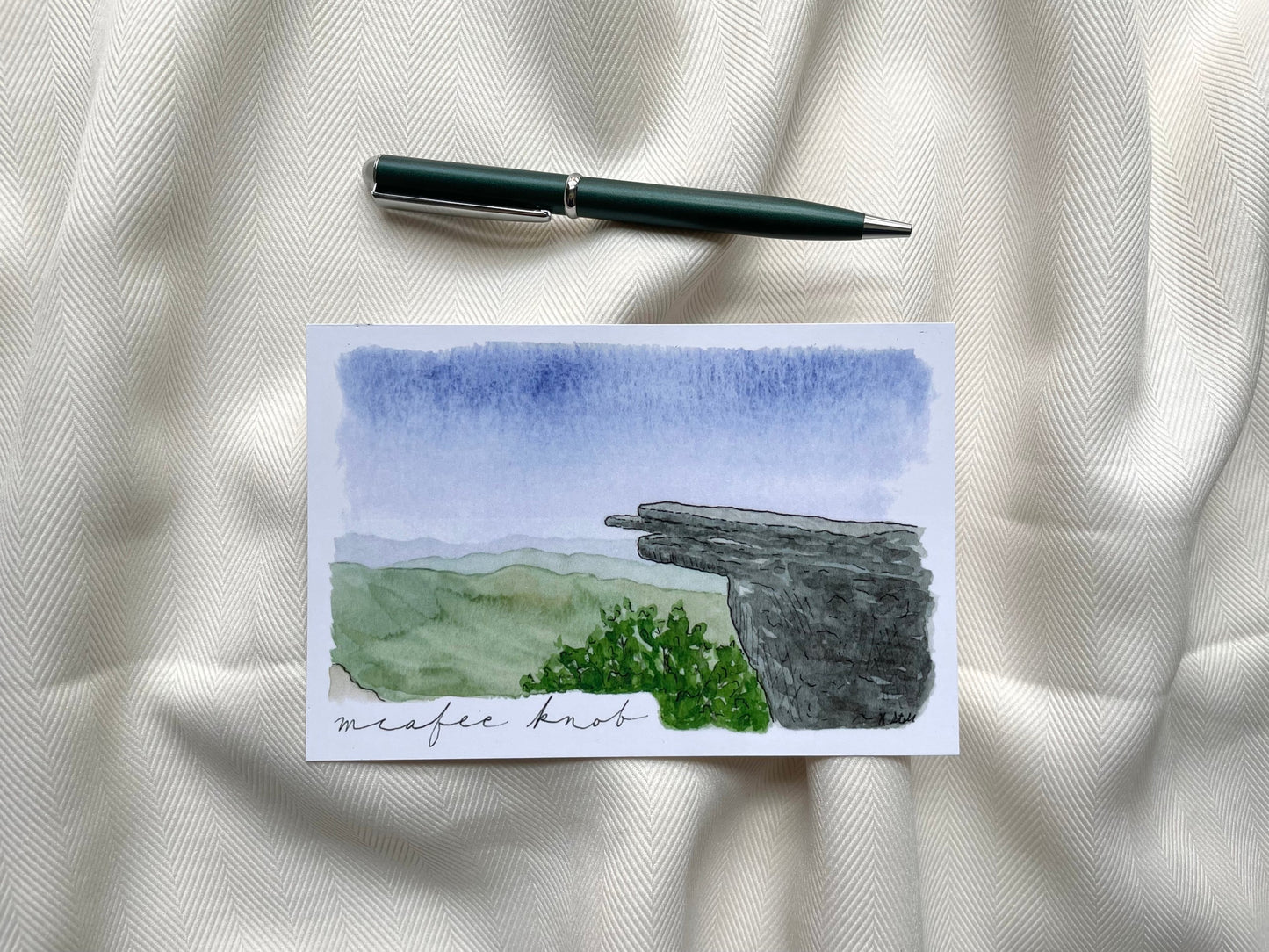 McAfee's Knob Virginia Hikes Postcard - Glasswater Art Co.