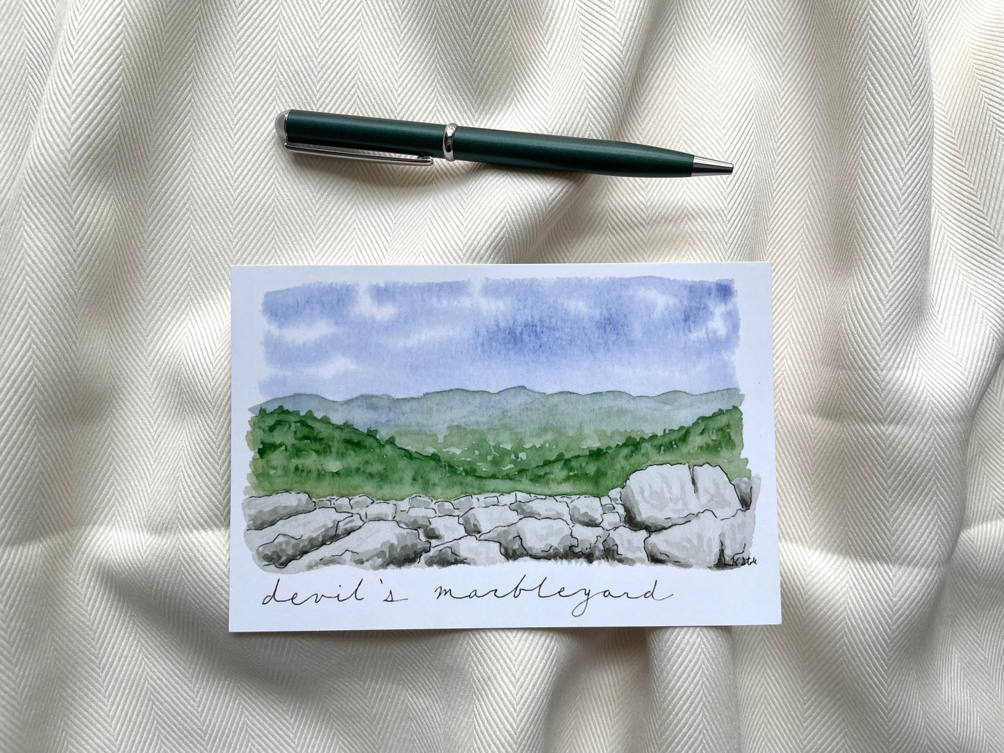 Devil's Marbleyard Virginia Hikes Postcard - Glasswater Art Co.