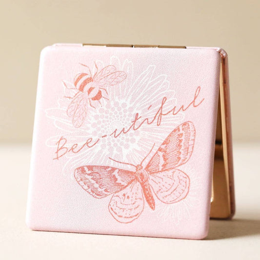 "Bee-utiful" Bee & Butterfly Compact Mirror