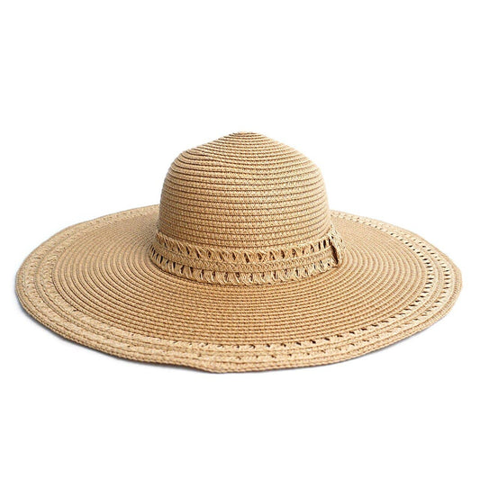 Cottage Living Wide-Brim Straw Hat