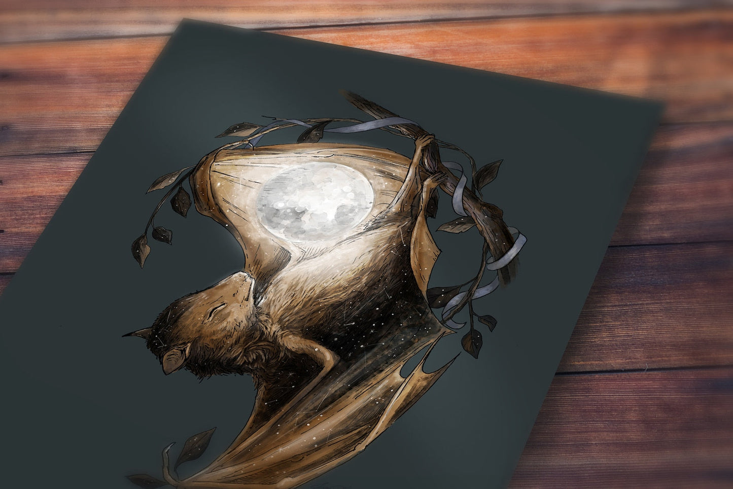 "Glow" Hanging Bat Art Print - Joanna Garcia Art