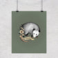 "Leave Me Alone" Floral Opossum Art Print - Joanna Garcia Art