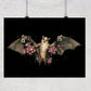 "Fruit Bat & Floral" Art Print - Joanna Garcia Art