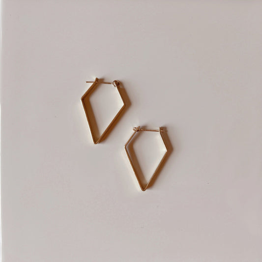 Small Diamond Geometry Hoops - Free Range and Feral